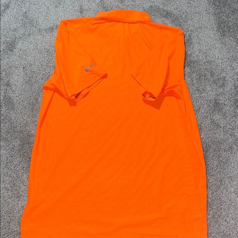 2-Nike Tour Performance Stretch Hyper Orange Gray & Pink Golf Polo shirt L Mens - Picture 7 of 7
